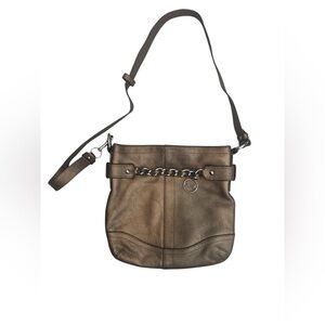 Coach Pebbled Leather Chain Hobo Brown 🤎 Flawed Interior | MSRP $358